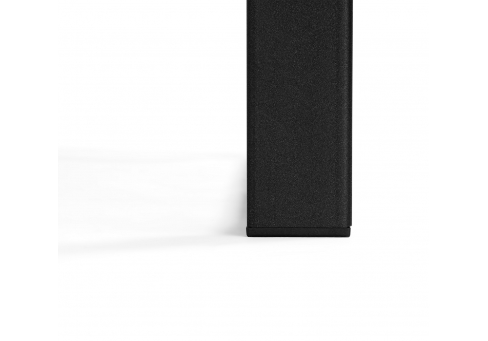 фото стол раскладной woodville лиман 117(157)x77 бетон темный / черный матовый 619213 | 220svet.ru