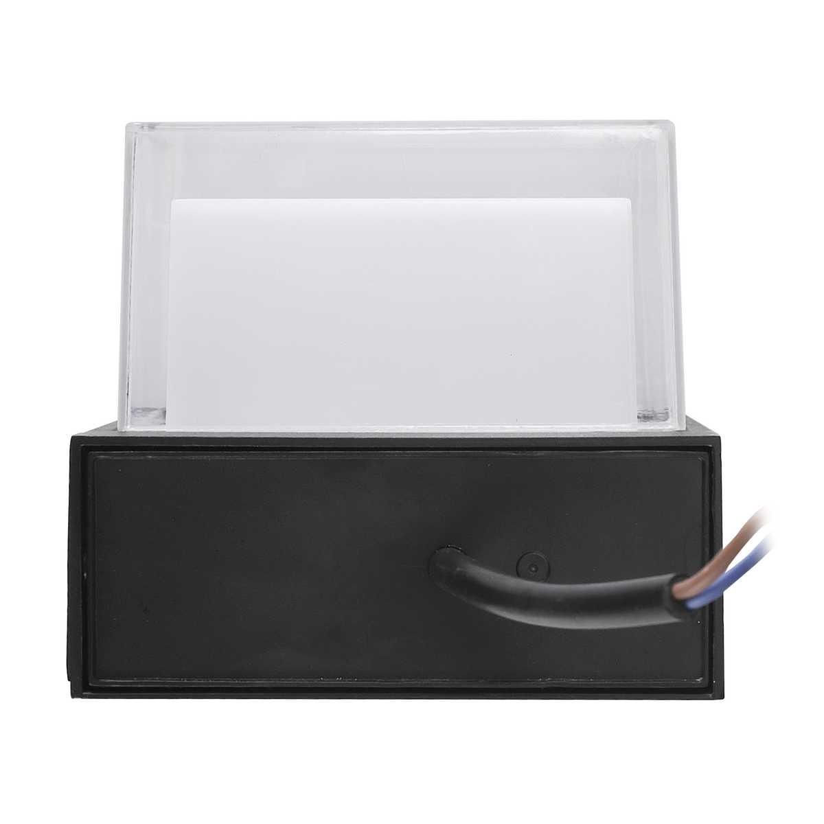 фото уличный настенный светодиодный светильник uniel ulu-p25a-5w/4000k ip65 black ul-00010517 | 220svet.ru