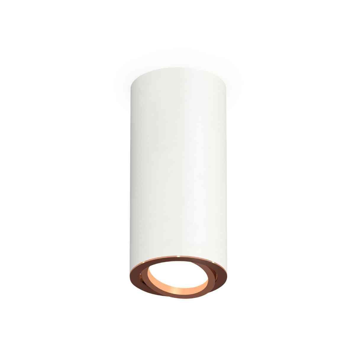 фото комплект накладного светильника ambrella light techno spot xs7442005 swh/ppg белый песок/золото розовое полированное (c7442, n7005) | 220svet.ru