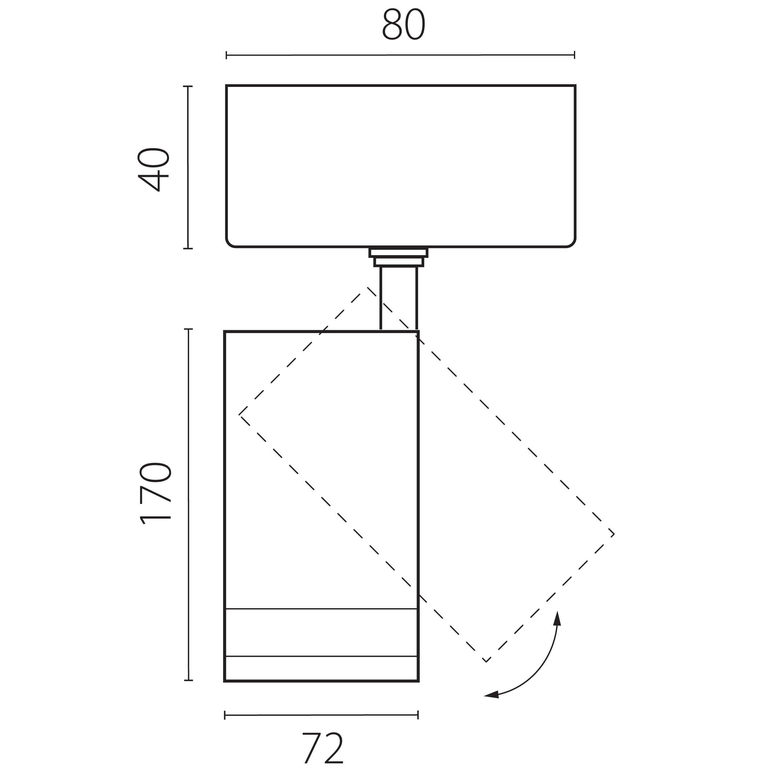 фото накладной светодиодный светильник lightstar canno pro c4207so | 220svet.ru