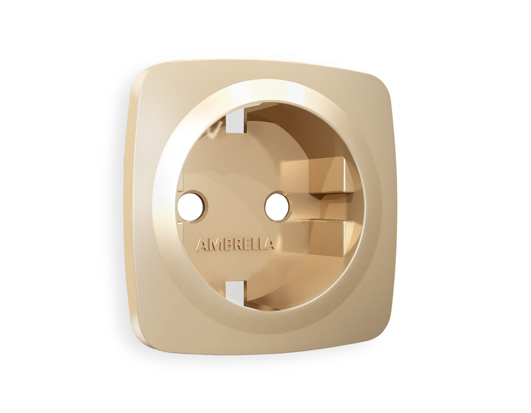 фото лицевая панель для электрической розетки с заземлением ambrella volt quant omega op6060 | 220svet.ru