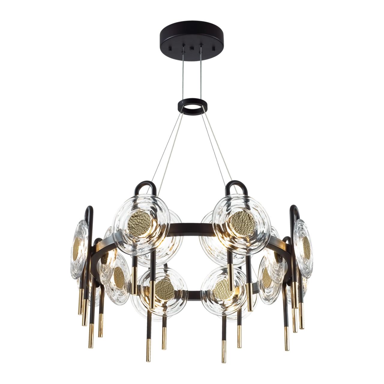 фото подвесная светодиодная люстра odeon light magnet.5407/92l черный | 220svet.ru