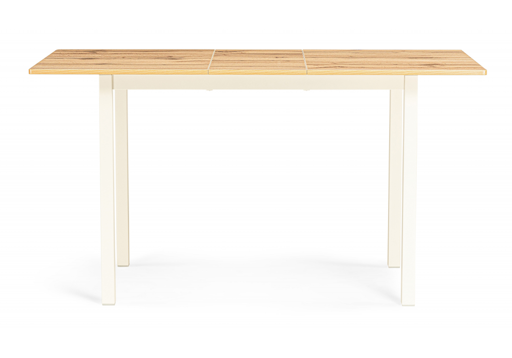 фото стол деревянный раскладной woodville аркон 110(130)х68х75 дуб вотан / белый 611355 | 220svet.ru