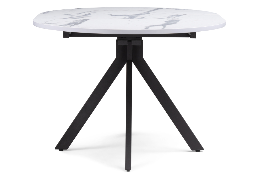 фото стол деревянный woodville бетина мрамор белый / черный 504210 | 220svet.ru