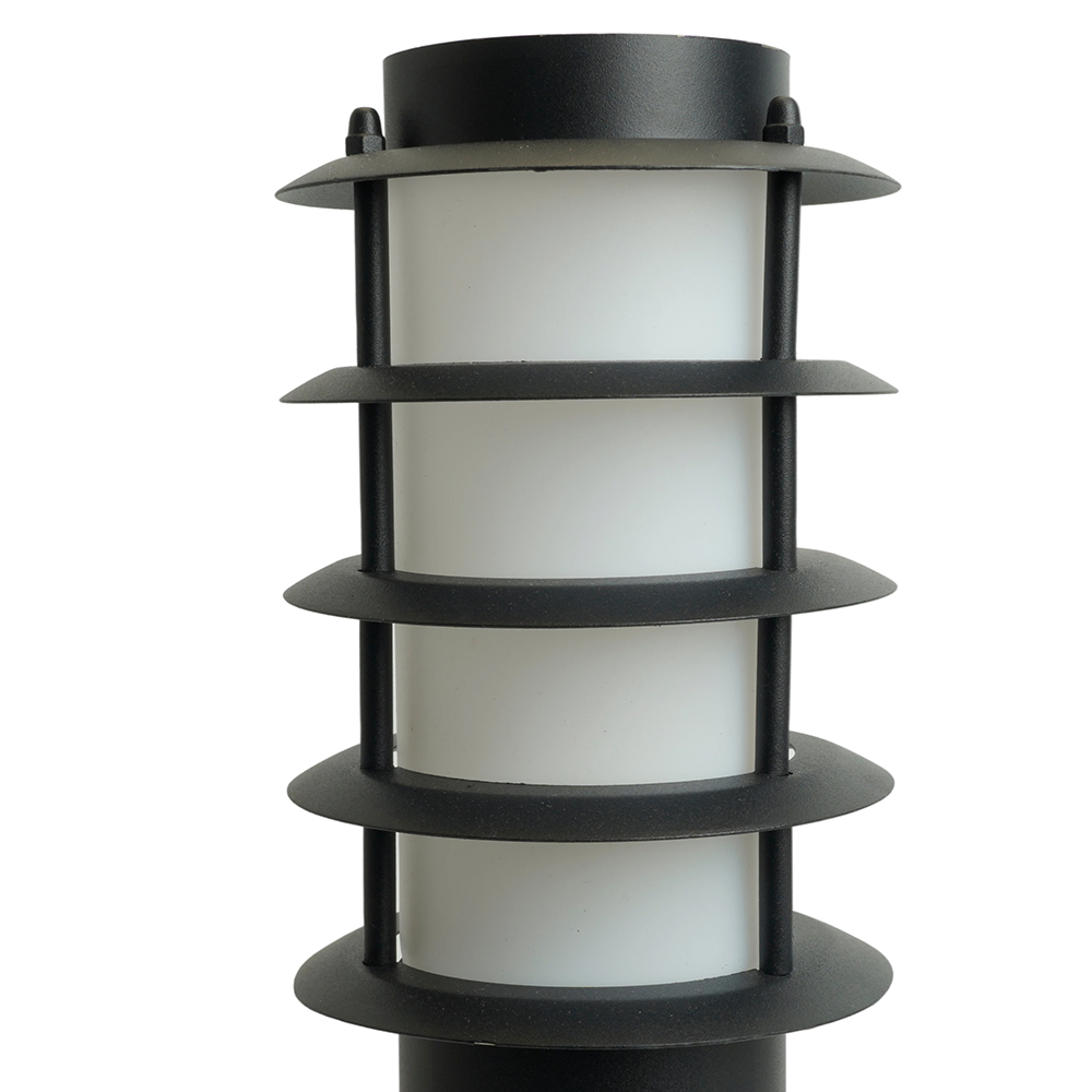 фото светильник садово-парковый feron dh046-b, техно на стену, 18w e27 230v, черный 51526 | 220svet.ru