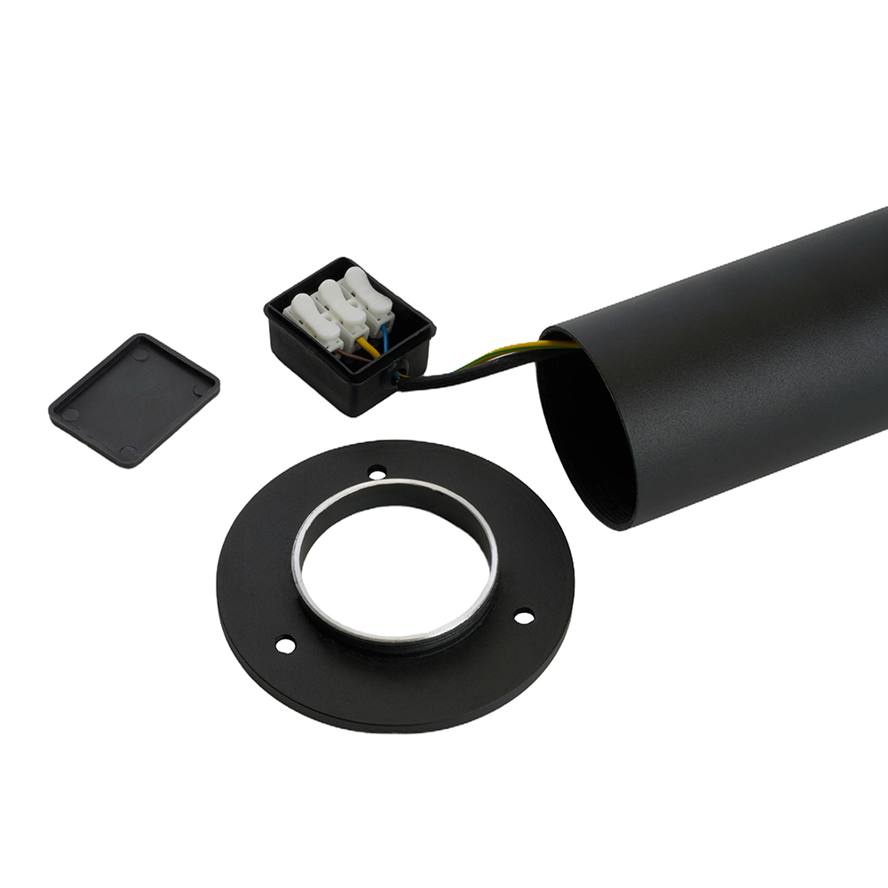 фото светильник садово-парковый feron dh1105, 15w, gu10,230v, черный (столб) 51231 | 220svet.ru