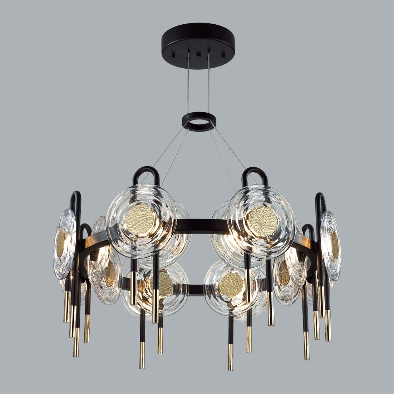 фото подвесная светодиодная люстра odeon light magnet.5407/92l черный | 220svet.ru