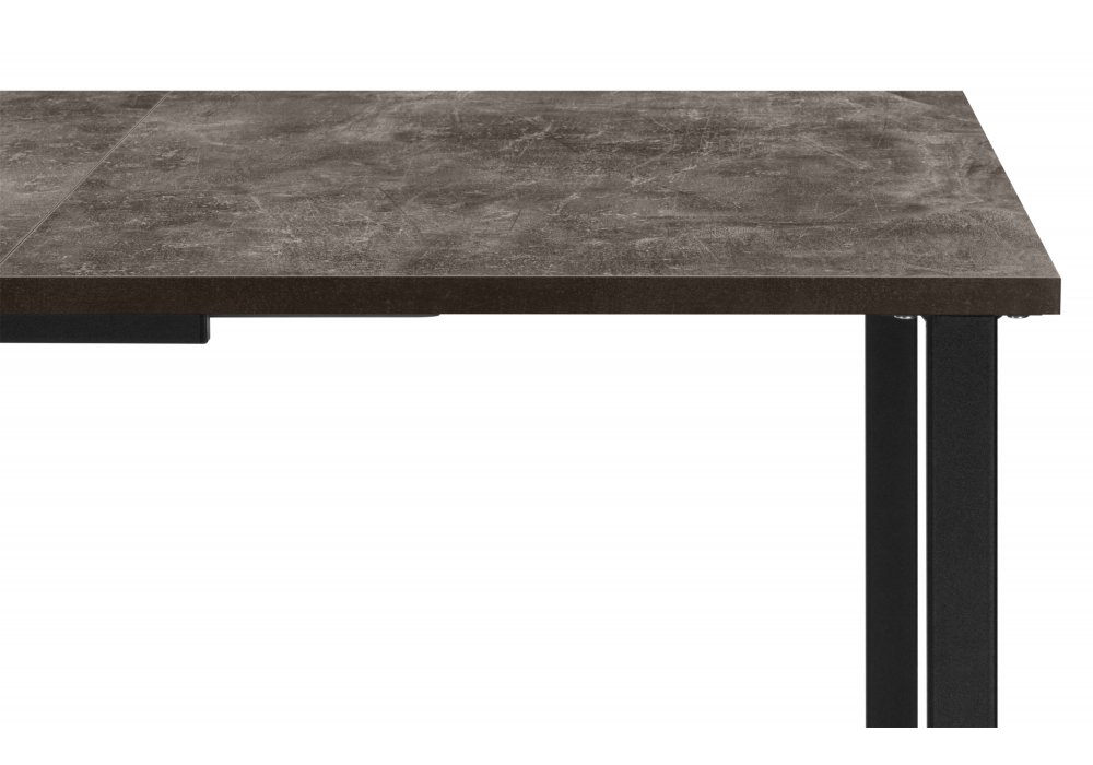 фото стол раскладной woodville лиман 117(157)x77 бетон темный / черный матовый 619213 | 220svet.ru