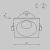 Миниатюра фото встраиваемый светильник maytoni zoom dl033-2-01w-1(n) | 220svet.ru