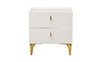 Миниатюра фото тумбочка прикроватная doria белая garda decor gd-00003 | 220svet.ru