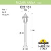 Миниатюра фото садовый светильник-столбик fumagalli mizar.r/anna e22.151.000.bxe27 | 220svet.ru