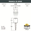 Миниатюра фото ландшафтный светильник fumagalli franca 90 spike 3a7.001.000.wxu1l | 220svet.ru