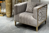 Миниатюра фото кресло garda decor 102an-kres-8681-ser | 220svet.ru