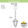 Миниатюра фото подвесной уличный светильник fumagalli sichem/saba k22.120.000.bxe27 | 220svet.ru