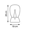 Миниатюра фото настольная лампа диммируемая 10w 3000k lightstar uovo iii807917 | 220svet.ru