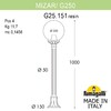 Миниатюра фото садовый светильник-столбик fumagalli mizar.r/g250 g25.151.000.wxe27 | 220svet.ru