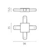 Миниатюра фото соединитель x-образный однофазный lightstar barra 502146-p | 220svet.ru