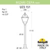 Миниатюра фото садовый светильник-столбик fumagalli mizar.r/cefa u23.151.000.wxe27 | 220svet.ru
