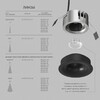 Миниатюра фото точечный светодиодный светильник denkirs shine glow dk2430-bk | 220svet.ru