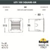 Миниатюра фото светильник для подсветки лестниц встраиваемый fumagalli leti 100 square-gr 3c2.000.000.ayg1l | 220svet.ru
