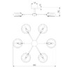 Миниатюра фото потолочная люстра eurosvet 70121/6 черный | 220svet.ru