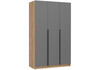 Миниатюра фото шкаф woodville широн графит серый / дуб крафт золото расп 586595 | 220svet.ru