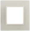 Миниатюра фото рамка для розеток и выключателей эра elegance 14-5101-02 на 1 пост, стекло, слоновая кость+сл. кость, белое основание б0059167 | 220svet.ru