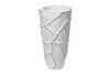 Миниатюра фото кашпо d26*48см белое с серебром garda decor zsc872-19wh | 220svet.ru