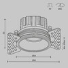 Миниатюра фото встраиваемый точечный светодиодный светильник maytoni round dl058-7w4k-trs-b | 220svet.ru