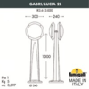 Миниатюра фото садовый светильник-столбик fumagalli gabri/lucia 2l 1r3.613.020.lye27 | 220svet.ru