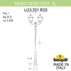 Миниатюра фото парковый фонарь fumagalli nebo ofir/cefa 2l u23.202.r20.bxe27 | 220svet.ru