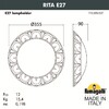 Миниатюра фото уличное бра fumagalli rita 1t3.000.000.aye27 | 220svet.ru