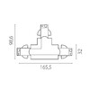 Миниатюра фото соединение левое тройное перекидное с подводом питания lightstar quattro 504136-frpsl | 220svet.ru