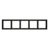 Миниатюра фото рамка пластиковая на 5 постов voltum s70 vls100508 (черный матовый) | 220svet.ru