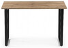 Миниатюра фото стол деревянный woodville лота лофт 120 25 мм дуб вотан / матовый черный 489609 | 220svet.ru