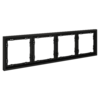 Миниатюра фото рамка пластиковая на 4 поста voltum s70 vls100408 (черный матовый) | 220svet.ru