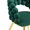 Миниатюра фото стул на металлокаркасе woodville ball green / gold 15763 | 220svet.ru