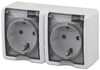 Миниатюра фото розетка эра 2х2p+e ip54 16a 250v 11-2403-01 б0020716 | 220svet.ru