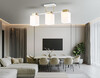 Миниатюра фото потолочная люстра на штанге ambrella light traditional loft tr tr303045/3 wh/gd | 220svet.ru