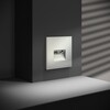Миниатюра фото розетка телевизионная встраиваемая tv+rj45 кат. 6 voltum s70 vls060705 (сталь) | 220svet.ru