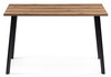 Миниатюра фото стол деревянный woodville тринити лофт 120 25 мм дуб делано темный / матовый черный 489635 | 220svet.ru