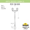 Миниатюра фото садово-парковый фонарь fumagalli artu bisso/saba 2l k22.158.s20.wxe27 | 220svet.ru
