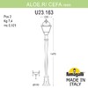 Миниатюра фото садовый светильник-столбик fumagalli aloe.r/cefa u23.163.000.wye27 | 220svet.ru