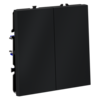 Миниатюра фото выключатель встраиваемый двухклавишный 10а voltum s70 vls020107 (графит) | 220svet.ru