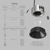 Миниатюра фото точечный светодиодный светильник denkirs shine glow dk2431-bk | 220svet.ru
