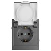 Миниатюра фото розетка эра arktik 16-2103-06 с заземлением 2p+e schuko со шторками с крышкой 16а-250в графит б0070439 | 220svet.ru