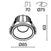 Миниатюра фото встраиваемый светильник maytoni alfa led dl043-01-15w3k-rd-wb | 220svet.ru