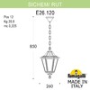 Миниатюра фото подвесной уличный светильник fumagalli sichem/rut e26.120.000.bxe27 | 220svet.ru