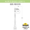 Миниатюра фото садовый светильник-столбик fumagalli aloe`.r/g250 1l g25.163.s10.vxe27 | 220svet.ru