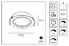 Миниатюра фото встраиваемый светильник da8304dr ø10.2 delight collection | 220svet.ru